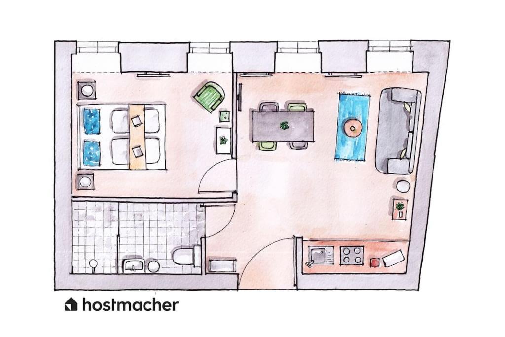 Ferienwohnung Sleek 1Br Flat Near Center By Hm Wien Exterior foto